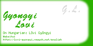 gyongyi lovi business card